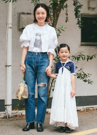 ヴィンテージアイテムが主役！ レースで作る夏の親子リンクコーデ